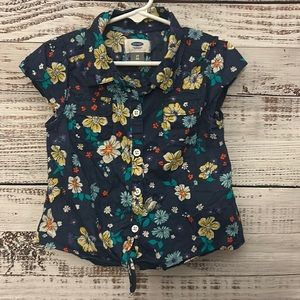 Girl blue tie in the front top from old navy size 5t